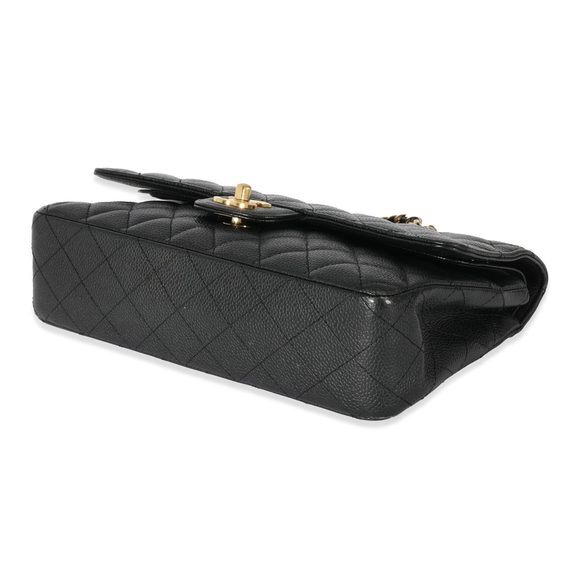 Chanel Black Quilted Caviar Medium Double Flap Bag - Picture 6 of 8